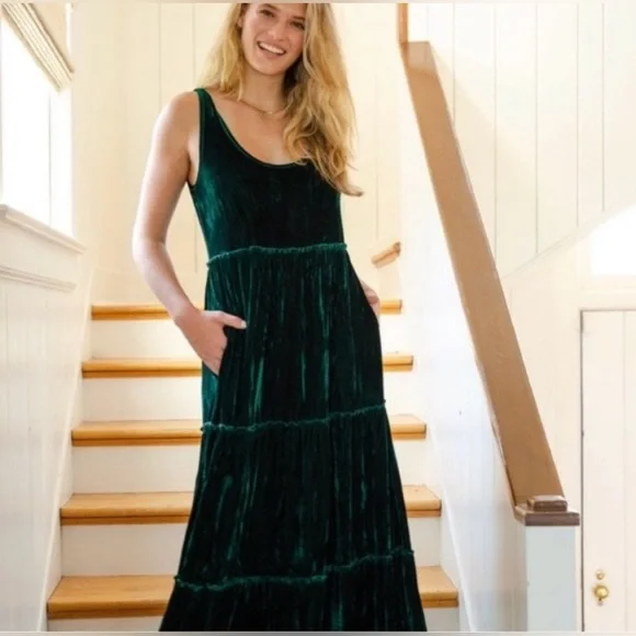 Natural Life Karlie Velvet Maxi Dress - Picture 4 of 6